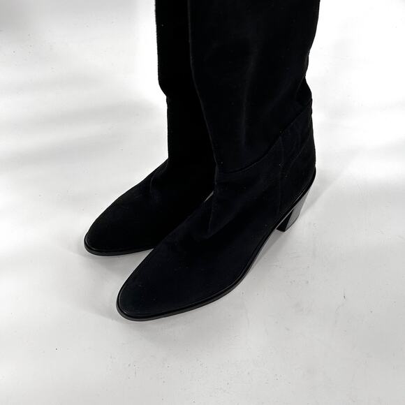 Seychelles Paradise City Over Knee Boots 6.5 NWOT Black OTK Cognac Tan Boho - Picture 4 of 10